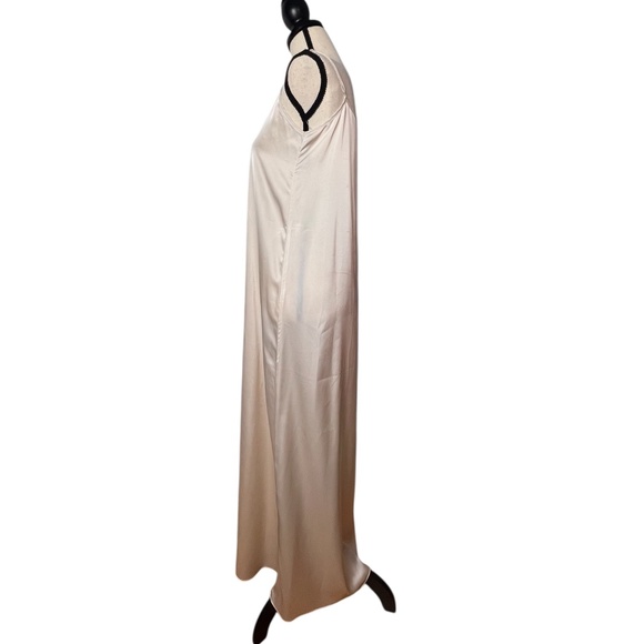 Tricot Chic Maxi Night Gown Adjustable Spaghetty Straps Cream Sz 2 Pre-owned - Picture 2 of 8